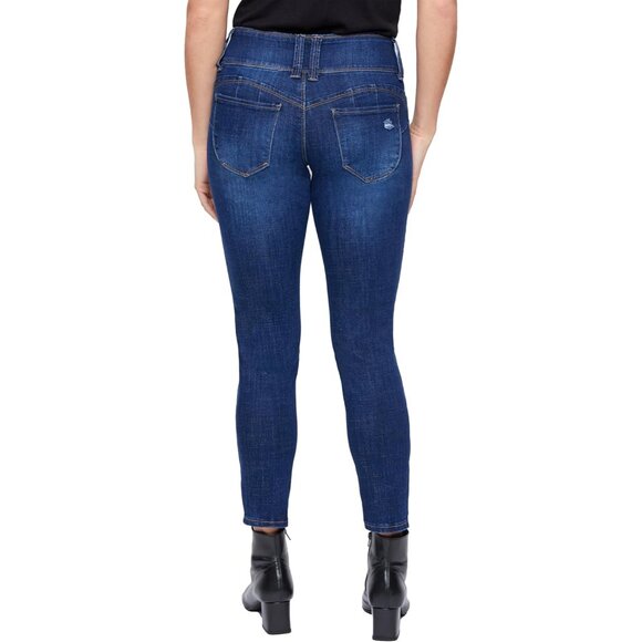 Womens Petite Sustainable Mid Rise Jeans with Curvy Fit and Stretch - Picture 3 of 5